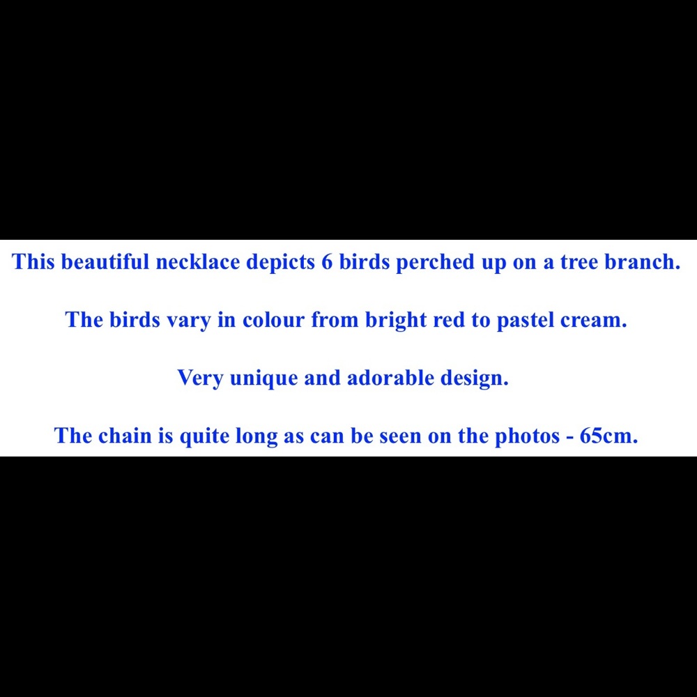 Bird tree branch necklace NEW unique long chain - Picture 4 of 6